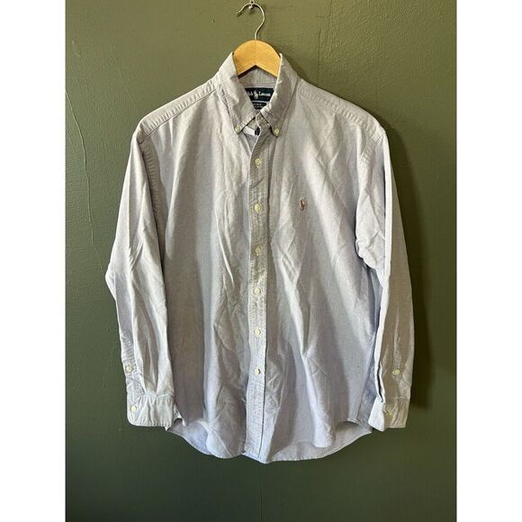 Polo Ralph Lauren Mens Blue Denim Button Up Long Sleeve Shirt Size Medium - Picture 1 of 3